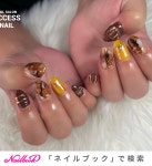 秋/ハンド/べっ甲/ミラー/リング - accessnailのネイルデザイン[No.8366207]｜ネイルブック