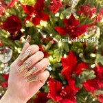 冬/クリスマス/ビジュー/ミラー/キラキラ - 大阪南森町キラキラ派手ネイル専門店【épila nail】のネイルデザイン[No.8517101]... 
