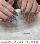 春/オフィス/シンプル/マグネット/ちゅるん - en. nailのネイルデザイン[No.8774375]｜ネイルブック