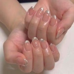 オールシーズン/オフィス/ハンド/フレンチ/ラメ - Reimのネイルデザイン[No.8933874]｜ネイルブック