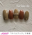 秋/オールシーズン/ハンド/ビジュー/ベージュ - Nail Salon Akiのネイルデザイン[No.9103102]｜ネイルブック
