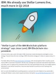 IBM, 18년 2분기에 스텔라 루멘을 사용 합니다. - 자유게시판 - 코인판