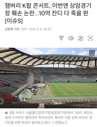 서울 월드컵 경기장, 잔디 상태 논란 계속... 개선 대책 논의중