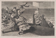 After Winslow Homer | On the Bluff at Long Branch, at the Bathing Hour (from Harpers Weekly, Vol. XIV) | The Metropolitan... 