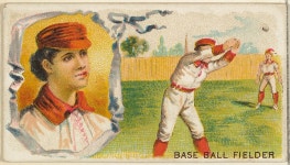 Issued by Goodwin & Company | Baseball Fielder, from the Games and Sports series (N165) for Old Judge Cigarettes | The... 