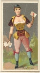 Issued by Goodwin & Company | Postman, from the Occupations for Women series (N166) for Old Judge and Dogs Head Cigarettes | The... 
