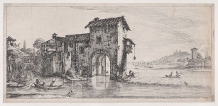 Jacques Callot | Le Moulin a Eau (The Water Mill), from Paysages Gravés pour Jean de Médicis appelées aussi Paysages Dessinés... 