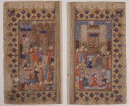 Maulana Nur al-Din `Abd al-Rahman Jami | Enthronement of a Young Prince (Shapur II?), Folio from a Yusuf and Zulaikha of Jami... 