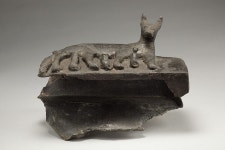 Cat with kittens on damaged box for animal mummy | Late Period–Ptolemaic Period | The Metropolitan Museum of Art