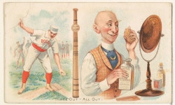| Out- All Out, from the Talk of the Diamond set (N135) issued by Duke Sons & Co., a branch of the American Tobacco Company | The... 