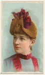 - Actress wearing hat with red ribbon, from Stars of the Stage, First Series (N129) issued by W. Duke, Sons & Co. to promote... 