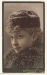 | Actress wearing fur collar and hat, from Stars of the Stage, Third Series (N131) issued by Duke Sons & Co. to promote Honest... 