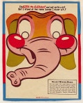 Issued by Westons Animal Crackers | Ezra the Elephant, bakery card from the Animal Masks series (D13), issued by Westons Animal... 