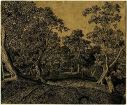 Hercules Segers - Road near a Farmhouse Surrounded by Trees and a Fence - The Metropolitan Museum of Art