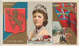 | Queen of Norway and Sweden, from the Rulers, Flags, and Coats of Arms series (N126-1) issued by W. Duke, Sons & Co. | The... 