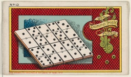 | Puzzle Card Number 13, The Domino Trick Puzzle, from the Jokes series (N118) issued by Duke Sons & Co. to promote Honest Long... 