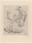 Birch in the Highlands (Birch im Hochland), with a woman in a cloak and hat standing behind a tree - The Metropolitan Museum of Art