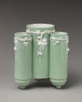 Minton(s) | Triple cylindrical body vase with ivy motif | British, Stoke-on-Trent, Staffordshire | The Metropolitan Museum of Art