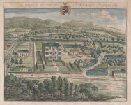 Johannes Kip - Easington, The Seat of Nathaniel Stevens, plate 218 from The Ancient and Present State of Gloucestershire - The... 