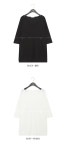 커먼유니크 [TOP] HIROIN NAPPING U NECK UNBAL SLIT T