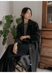 커먼유니크 셀리인 카라 롱 코트 (가을/겨울/간절기/클래식/단정룩/격식룩/하객룩/오피스룩/데일리룩)