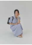 커먼유니크 코렌트 카라 스트랩 셔링 핀턱 1/2 롱 원피스 (간절기/여름/페미닌/러블리/리본/데일리룩/데이트룩/하객룩)
