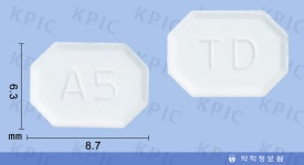 티디에스베실산암로디핀정 TDS Amlodipine Besylate Tab. 의약품 식별표시