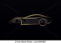 Golden car logo clip art vector - Search Drawings and Graphics Images - csp13407967