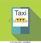 Stock Photographs of Taxi app in phone icon, flat style - Taxi app in phone icon.... csp43388197 -  Search Stock Photography... 