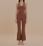 콘치웨어 플레어라인 바디수트 (탄브라운)