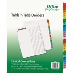 Avery 11681 Office Essentials Table N Tabs Dividers, 31 Multicolor Tabs, 1-31, Letter, Set - Newegg.com
