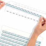 Avery 11429 Print & Apply Clear Label Dividers, Index Maker Easy Apply Printable Label Strip, 12 White Tabs, 5 Sets (11429)... 