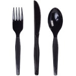 Plastic Cutlery, Heavy Mediumweight Teaspoons, Black, 1000/Carton - Newegg.com