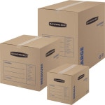 Fellowes 7713801 Bankers Box SmoothMove Basic Moving Boxes, Small Size, Kraft, Blue, 12H x 12W x 16D - 1 Pack (25 Boxes)... 
