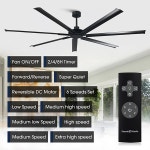 Parrot Uncle 100-in Matte Black Indoor/Outdoor Ceiling Fan and Remote (7-Blade) F8311BKS110V at Lowes.com Parrot Uncle 100-in... 