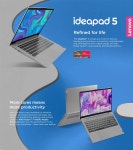 Lenovo Laptop IdeaPad 5 15ARE05 81YQ0009US AMD Ryzen 7 4000 Series 4700U (2.00 GHz) 8 GB Memory 512 GB PCIe SSD AMD Radeon... 