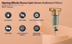 Water Whole House Water Filtration System WSP-50 at Lowes.com iSpring WSP Spin Down Prefilter Single-Stage 12-GPM 50 Micron Lowes.com
