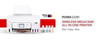 Canon MegaTank PIXMA G3290 Wireless 3 In 1 White Printer with LCD Touchscreen - Newegg.com