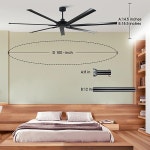 Parrot Uncle 100-in Matte Black Indoor/Outdoor Ceiling Fan and Remote (7-Blade) F8311BKS110V at Lowes.com Parrot Uncle 100-in... 