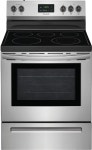 Frigidaire 30-in Glass Top 5 Burners 5.3-cu ft Freestanding Electric Range (Fingerprint Resistant Stainless Steel) FCRE305LAF at... 