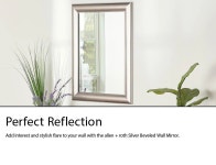 Style Selections 26-in W x 32-in H Silver Beveled Wall Mirror L1-MH-717 at Lowes.com Style Selections 26-in W x 32.0-in H... 