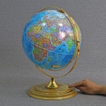 맵소프트 30cm 데스크 타임 지구본 공전 360도 회전 철제 튼튼한 지구본 | - 교보문고