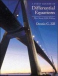 First Course in Differential Equations | Zill, Dennis G./ Zill - 교보문고