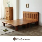 해찬솔원목이야기 해찬솔 소나무 원목 침대 Q [매트별도] - 에누리 가격비교