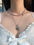 에스투에스 Pearl Spike Necklace