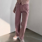 크림치즈마켓 핑핑 피그먼트 스트레이트 코튼팬츠 - pt