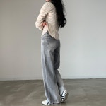 크림치즈마켓 엑스레이 팬츠, 워싱 와이드 기모 와이드 데님 - pt 크림치즈마켓 엑스레이 팬츠, 워싱 와이드 기모 와이드 데님  - pt