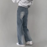 크림치즈마켓 엑스레이 팬츠, 워싱 와이드 기모 와이드 데님 - pt 크림치즈마켓 엑스레이 팬츠, 워싱 와이드 기모 와이드 데님  - pt