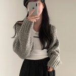 크림치즈마켓 미니 포인트 라벨 망고 나시 슬리브리스 - sv