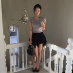 크림치즈마켓 리아 언발 레이스 캉캉 스커트 - sk